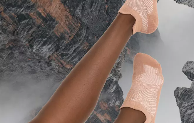 These no-show socks quickly wick moisture to keep feet cool & dry and offer enhanced durability to meet consumer needs.